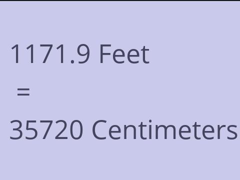 1171.9 FEET TO CM