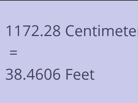 1172.28 CM TO FEET