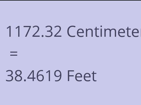 1172.32 CM TO FEET