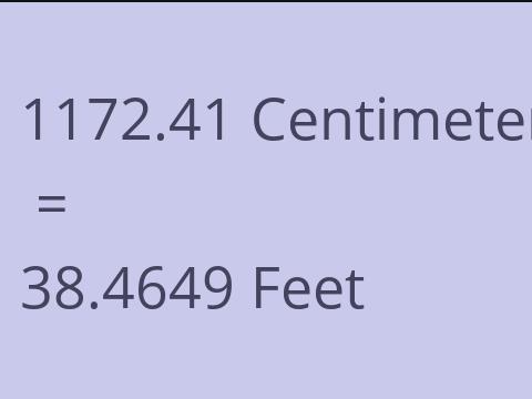 1172.41 CM TO FEET