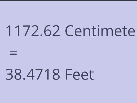 1172.62 CM TO FEET