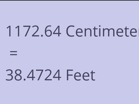 1172.64 CM TO FEET