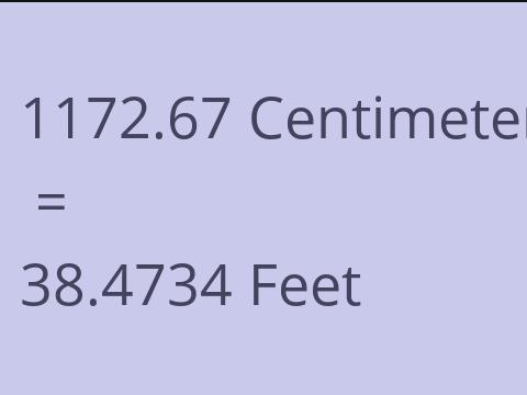 1172.67 CM TO FEET