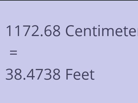 1172.68 CM TO FEET