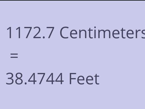 1172.7 CM TO FEET