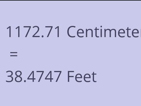 1172.71 CM TO FEET