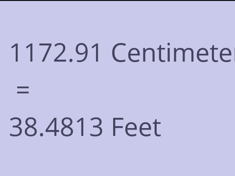 1172.91 CM TO FEET