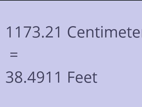 1173.21 CM TO FEET