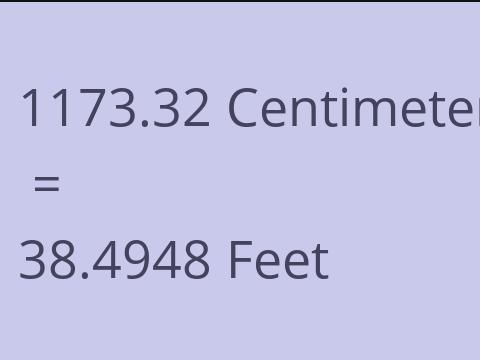 1173.32 CM TO FEET