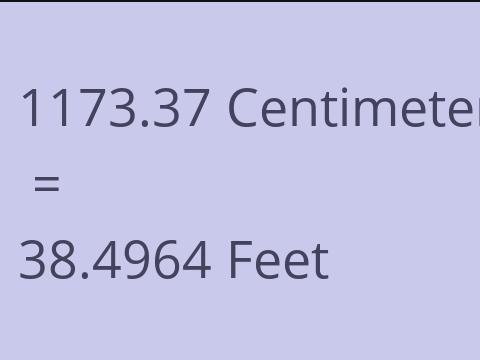 1173.37 CM TO FEET