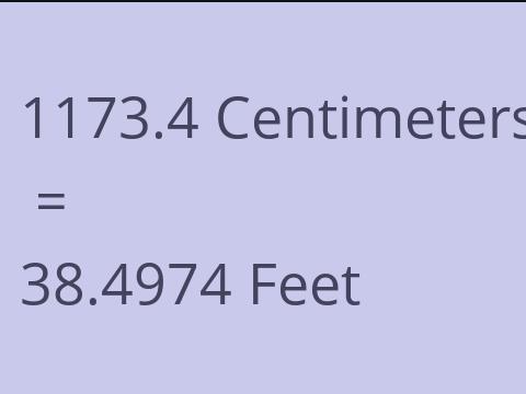 1173.4 CM TO FEET