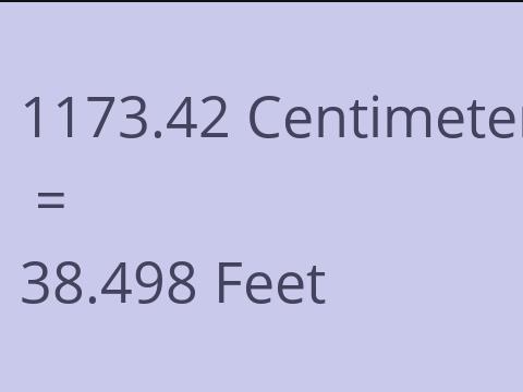 1173.42 CM TO FEET