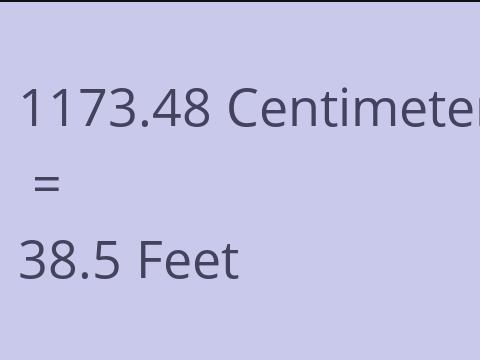 1173.48 CM TO FEET