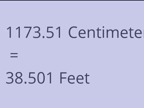 1173.51 CM TO FEET