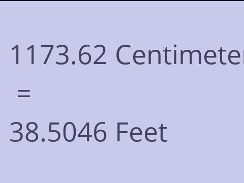 1173.62 CM TO FEET