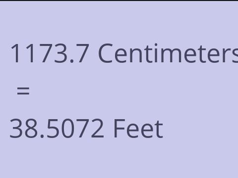 1173.7 CM TO FEET