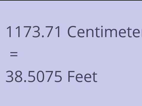 1173.71 CM TO FEET