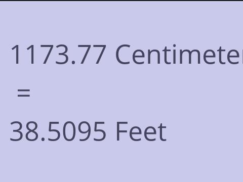 1173.77 CM TO FEET