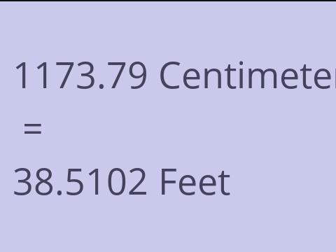 1173.79 CM TO FEET