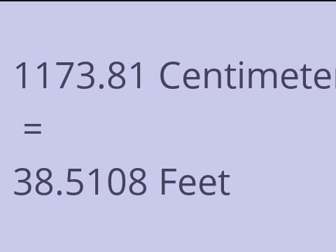 1173.81 CM TO FEET