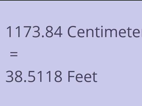 1173.84 CM TO FEET