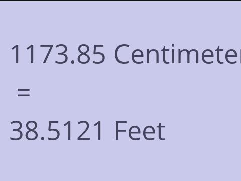 1173.85 CM TO FEET