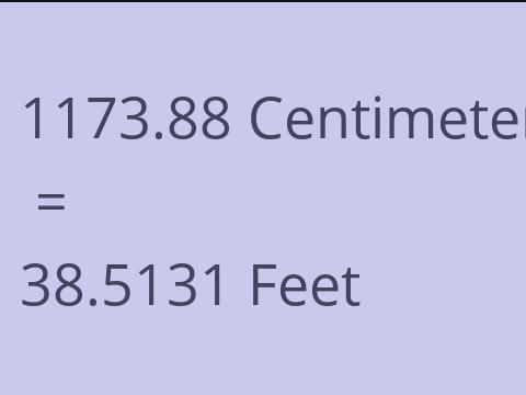 1173.88 CM TO FEET