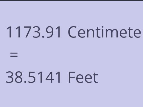 1173.91 CM TO FEET