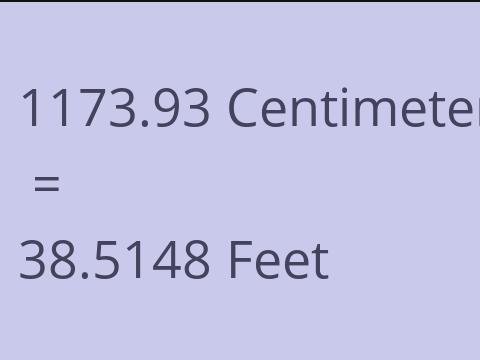 1173.93 CM TO FEET