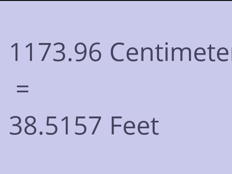 1173.96 CM TO FEET