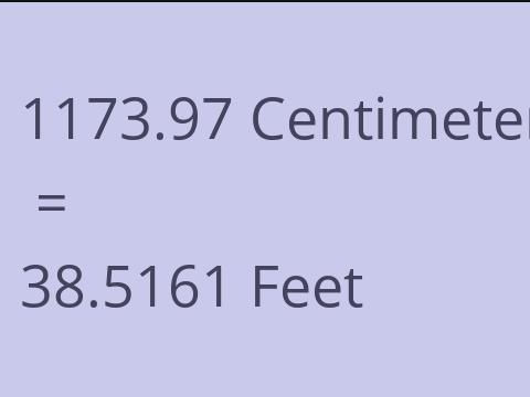 1173.97 CM TO FEET