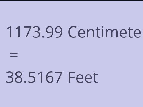 1173.99 CM TO FEET