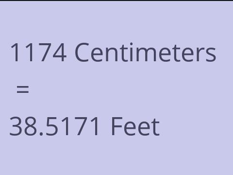 1174 CM TO FEET