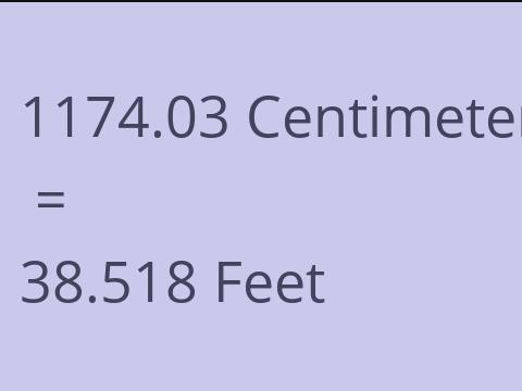 1174.03 CM TO FEET