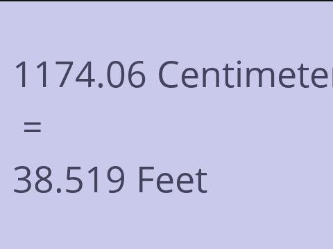 1174.06 CM TO FEET