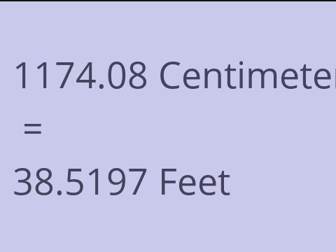 1174.08 CM TO FEET