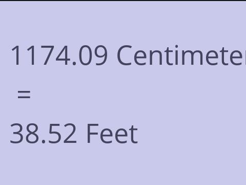 1174.09 CM TO FEET