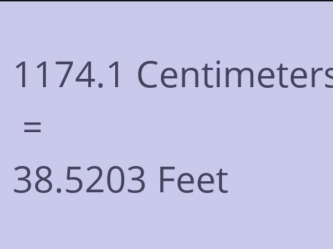 1174.1 CM TO FEET