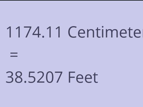 1174.11 CM TO FEET