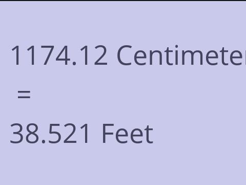 1174.12 CM TO FEET