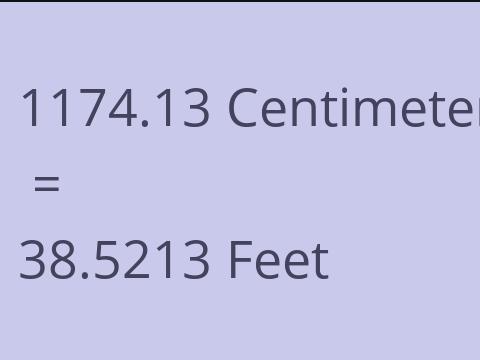 1174.13 CM TO FEET