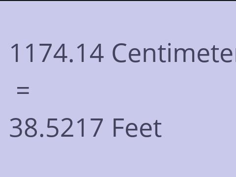 1174.14 CM TO FEET