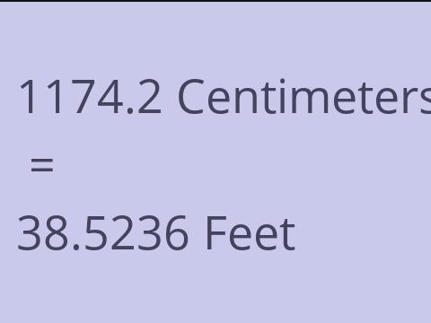 1174.2 CM TO FEET