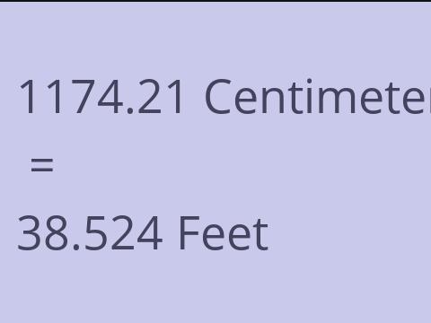 1174.21 CM TO FEET