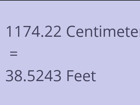 1174.22 CM TO FEET