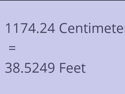 1174.24 CM TO FEET