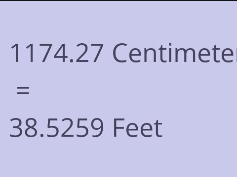 1174.27 CM TO FEET