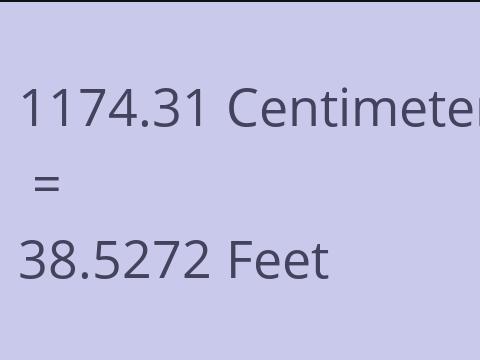 1174.31 CM TO FEET