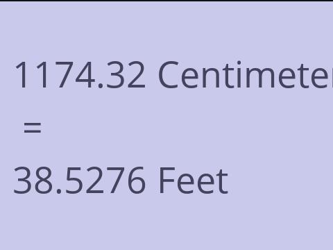 1174.32 CM TO FEET