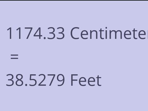 1174.33 CM TO FEET